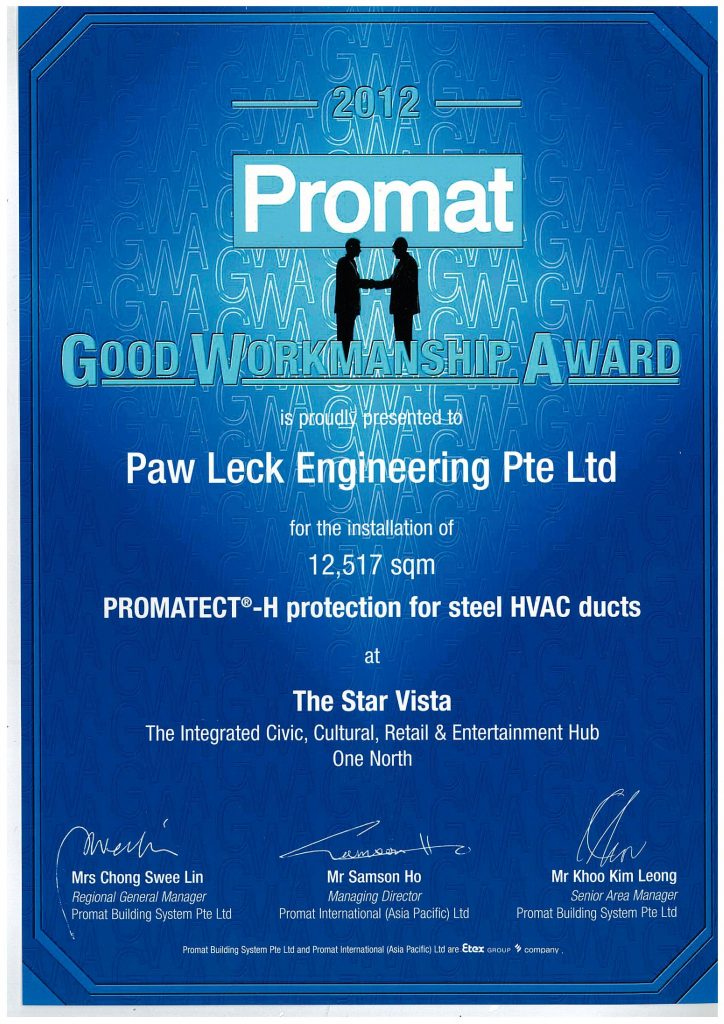 Good Workmanship Award_promat - Paw Leck